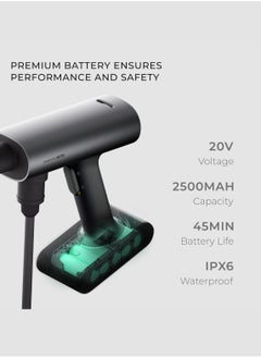 HOTO 20V Cordless Power Washer Pro – Portable 290 PSI Pressure Cleaner, 5-in-1 Nozzle, 2.5Ah Rechargeable Battery, USB-C Charging, 6M Hose, IPX6 Waterproof for Car, Patio, Garden, Outdoor Cleaning  - Image 2