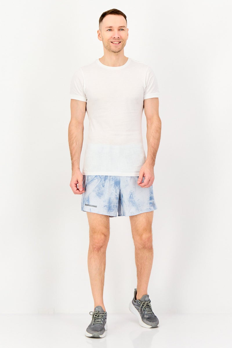 Adidas شورتات جري رياضية للرجال، مقاس مثالي، لون أزرق مغسول - Image 3