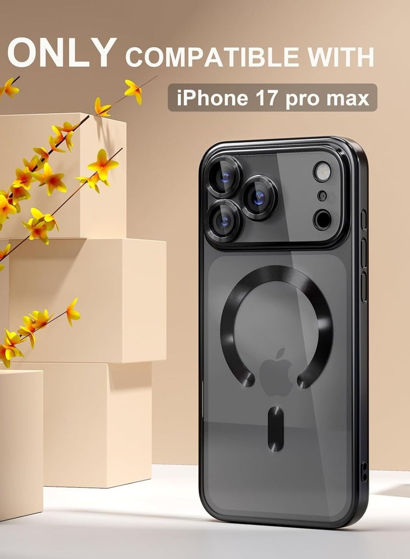 DUSALA iPhone 17 Pro Max Case Compatible with MagSafe Cover With Tempered Glass 9D Full Hd Glass For iPhone 17 Pro Max Full Camera Lens Protection Clear Case for iPhone 17 Pro Max 6.9-inch - Image 2