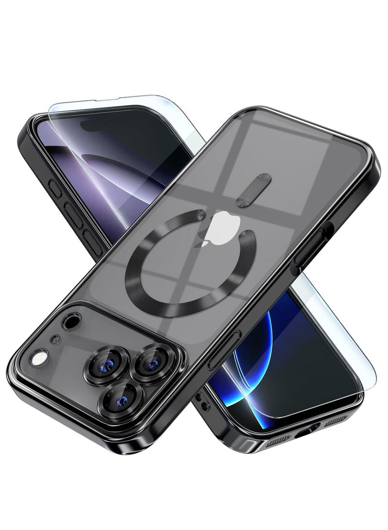DUSALA iPhone 17 Pro Max Case Compatible with MagSafe Cover With Tempered Glass 9D Full Hd Glass For iPhone 17 Pro Max Full Camera Lens Protection Clear Case for iPhone 17 Pro Max 6.9-inch - Image 1
