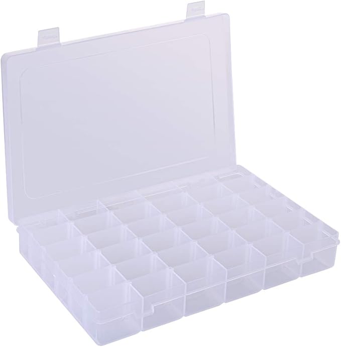 Benbilry Plastic Jewelry Box Organizer Container Storage Box Compartment Organizer with Adjustable Dividers 15 Grids for Beads Jewelry Earring Tool Fishing Hook Small Accessories 15 Grids