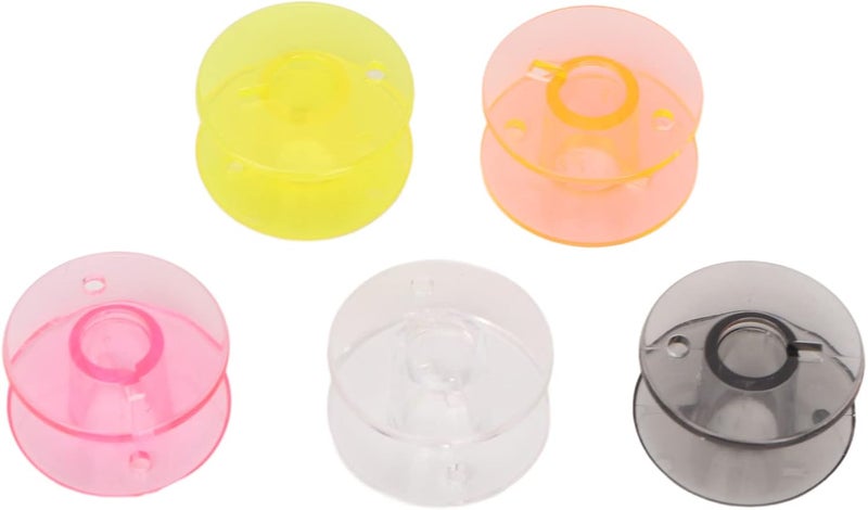 150Pcs Colorful Plastic Sewing Bobbins, Assorted Transparent Durable Bobbins for Machine and Hand Sewing, Multi - Color Thread Spools with Compact Storage for Home Craft - Image 2
