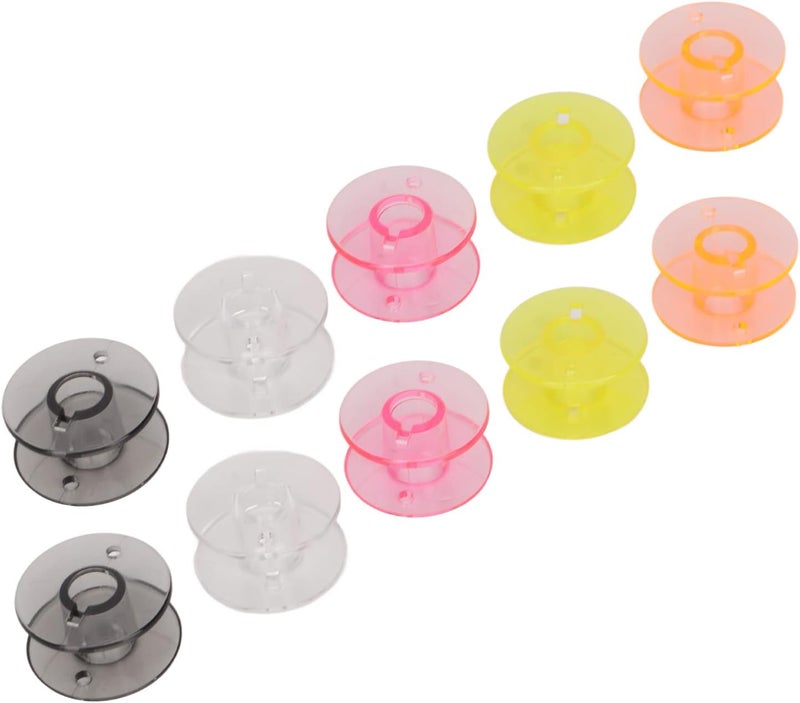 150Pcs Colorful Plastic Sewing Bobbins, Assorted Transparent Durable Bobbins for Machine and Hand Sewing, Multi - Color Thread Spools with Compact Storage for Home Craft - Image 3