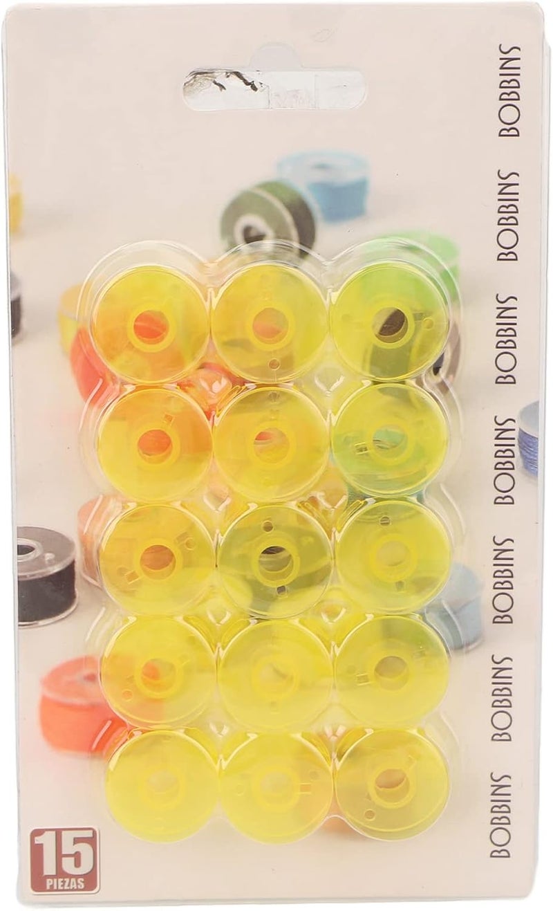 150Pcs Colorful Plastic Sewing Bobbins, Assorted Transparent Durable Bobbins for Machine and Hand Sewing, Multi - Color Thread Spools with Compact Storage for Home Craft - Image 5