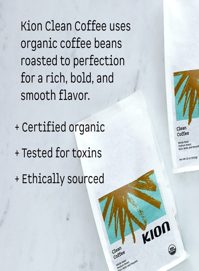 Kion Organic Ground Coffee, Tested for Toxins, Ethically Sourced, Rich, Bold, and Smooth, Medium Roast 12 Oz (1 Pack) - Image 2