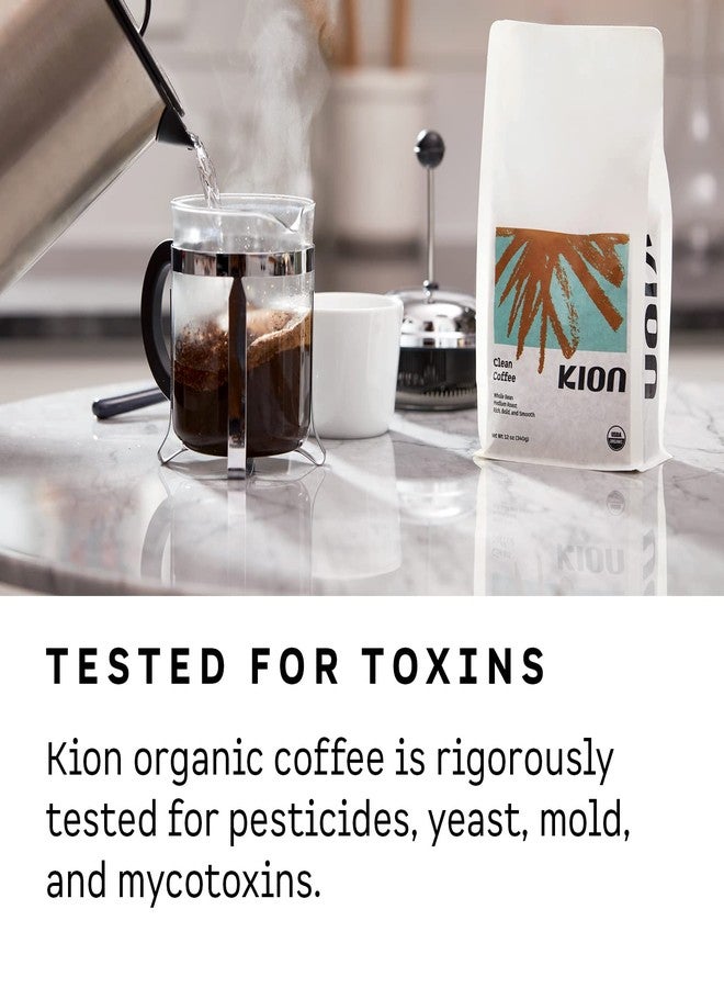 Kion Organic Ground Coffee, Tested for Toxins, Ethically Sourced, Rich, Bold, and Smooth, Medium Roast 12 Oz (1 Pack) - Image 4