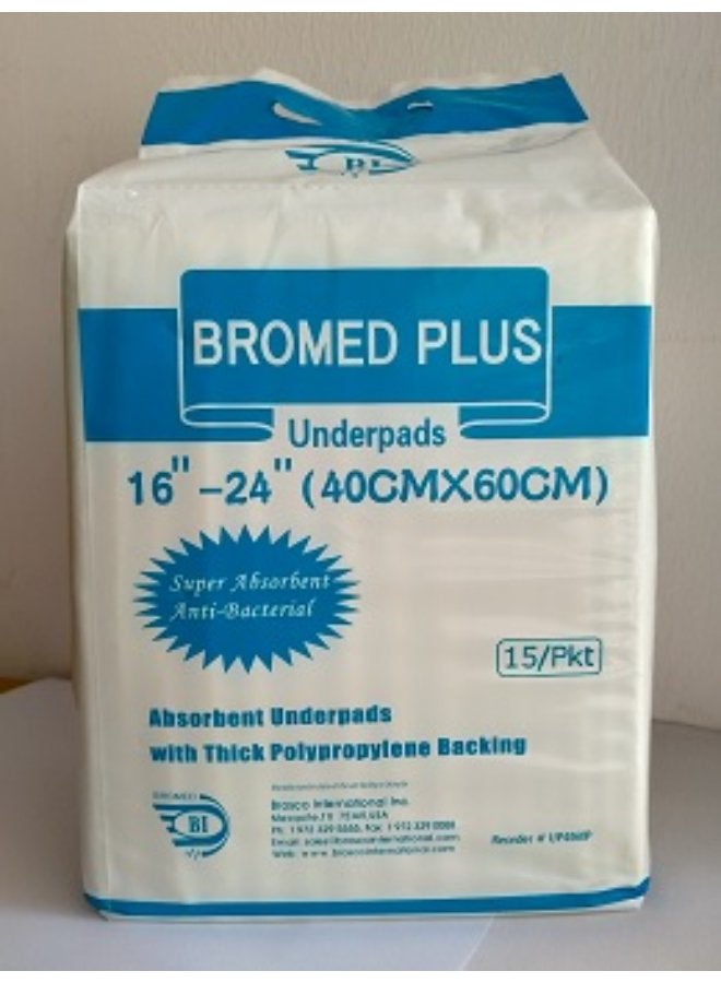 BROMED PLUS Adult Underpads 16"-24" (40cm x 60cm)