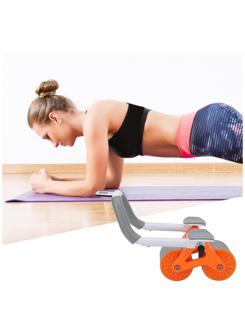 Fitness abdominal Wheel With Digit Monitor, Automatic Rebound Core Roller Wheel