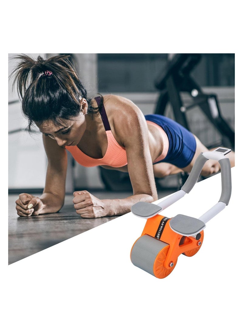 Fitness abdominal Wheel With Digit Monitor, Automatic Rebound Core Roller Wheel