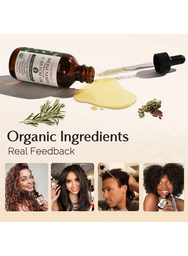 يانيبست زيت إكليل الجبل العطري العضوي من يانيبيست، زيت الخروع، زيت شعر طبيعي نقي 100% لتقوية الشعر وتغذيته وإصلاح الشعر التالف وتحسين صحة فروة الرأس - Image 3