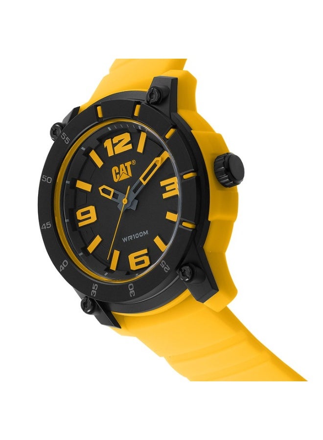 Caterpillar Strynox LY.170.27.137 Yellow Silicone Strap - Image 2