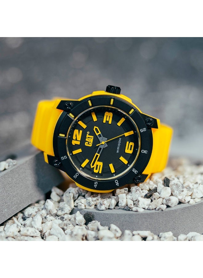 Caterpillar Strynox LY.170.27.137 Yellow Silicone Strap - Image 3