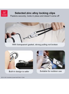 XUNDD XUNDD Crossbody Lanyard with Built-in Cable (USB-C Compatible with Lightning) 27W Charging Cable, Body Neck Lanyard for Compatible with iPhone 14 Pro Max, iPhone 14 Plus, 14 Pro, 13 Pro Max, 13 Pro, etc (1.2M) (Black)  - Image 5