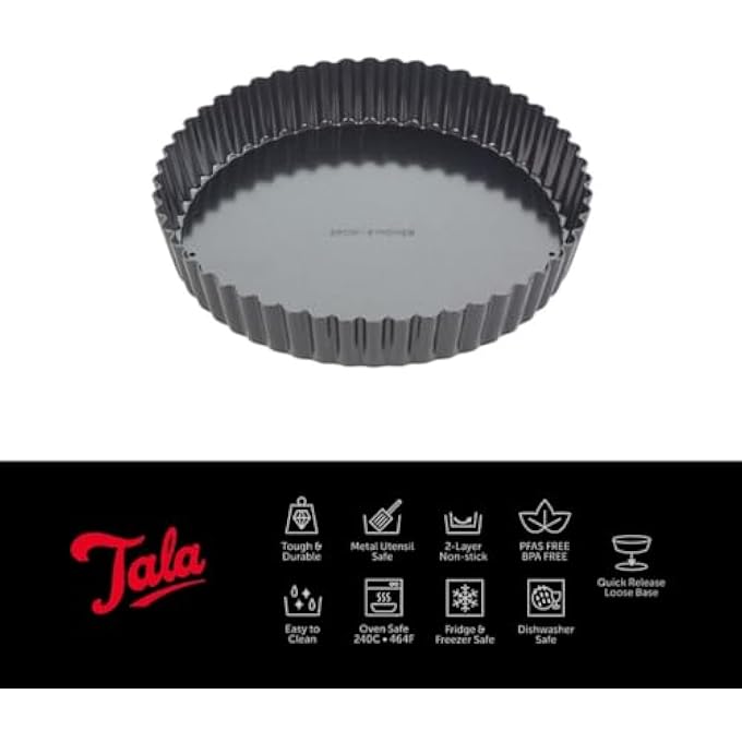 Tala Performance Eclipse NonStick 20cm dia x 35cm Tart tin - Image 4