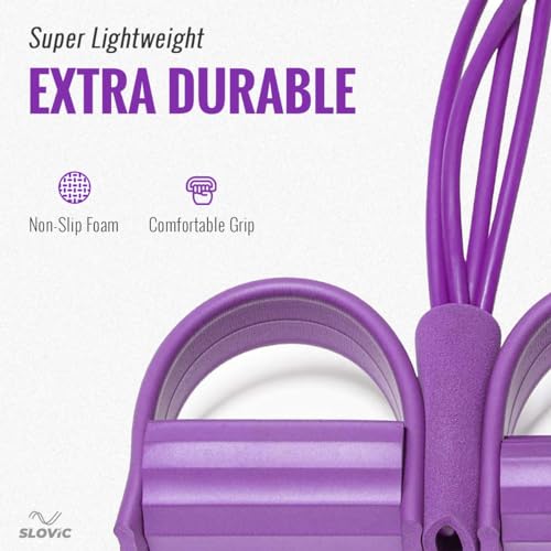 SLOVIC Tummy Trimmer for Men & Women [4 Tubes] | Gym Equipment for Home Workout | ABS Workout Machine | Gym Accessories for Men Workout | ABS Exercise Equipment for Stomach & Belly Exercise, Purple - Image 3