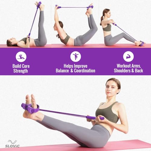SLOVIC Tummy Trimmer for Men & Women [4 Tubes] | Gym Equipment for Home Workout | ABS Workout Machine | Gym Accessories for Men Workout | ABS Exercise Equipment for Stomach & Belly Exercise, Purple - Image 4