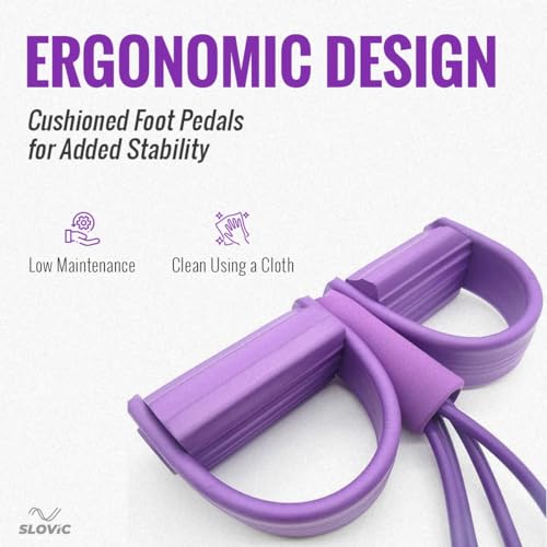 SLOVIC Tummy Trimmer for Men & Women [4 Tubes] | Gym Equipment for Home Workout | ABS Workout Machine | Gym Accessories for Men Workout | ABS Exercise Equipment for Stomach & Belly Exercise, Purple - Image 5