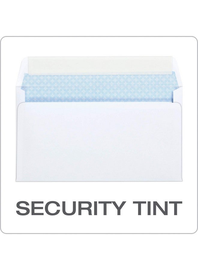 Quality Park #6 3/4 Self-Seal Security Envelopes, Security Tint And Pattern, Redi-Strip Closure, 24-Lb White Wove, 3-5/8 X 6-1/2, 100/Box (Qua10417) - Image 2