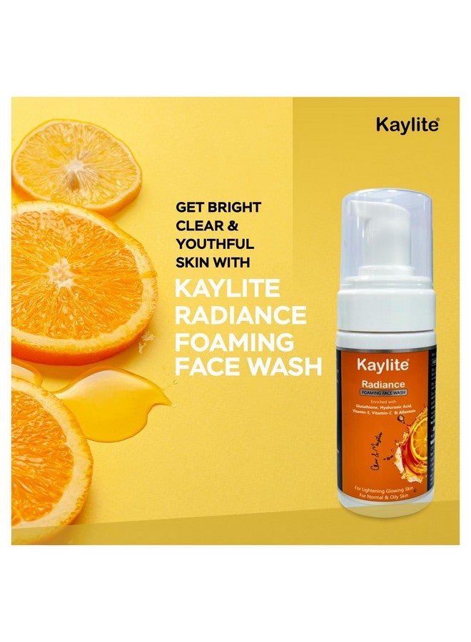 Radiance Foaming Face Wash, Enriched With Glutathione, Hyaluronic Acid, Vitamin-E, Vitamin-C, Allantoin, 100 Ml For Lightening Glowing Skin For Normal And Oily Skin (Pack Of 1)