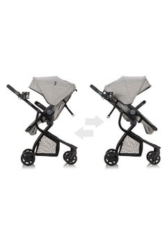 evenflo Omni Plus Baby Stroller Trolley System With Infant Carrier Baby Car Seat Grey  - Image 2