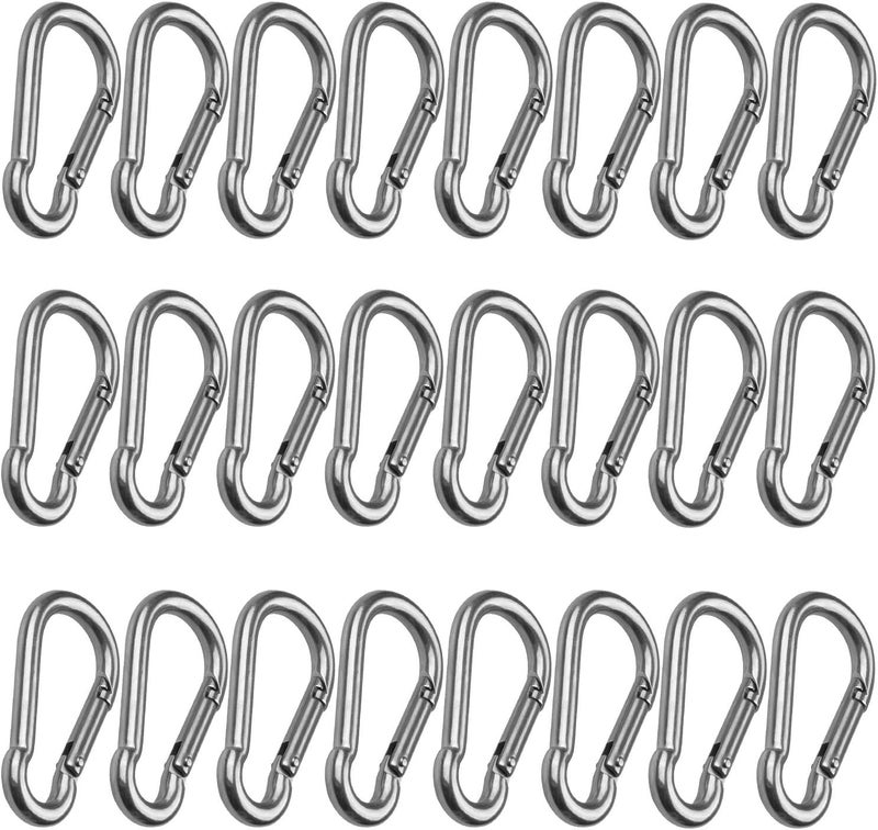 CBTONE 25 Pack 2 Inch Spring Snap Hook Stainless Steel 304 Clip Keychain Heavy Duty Quick Link Hook for Camping Fishing Hiking Traveling - Image 1