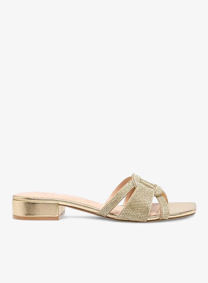 Celeste Gold Women Block Heel Sandals Ramadan Collection for Women | Best Price UAE
