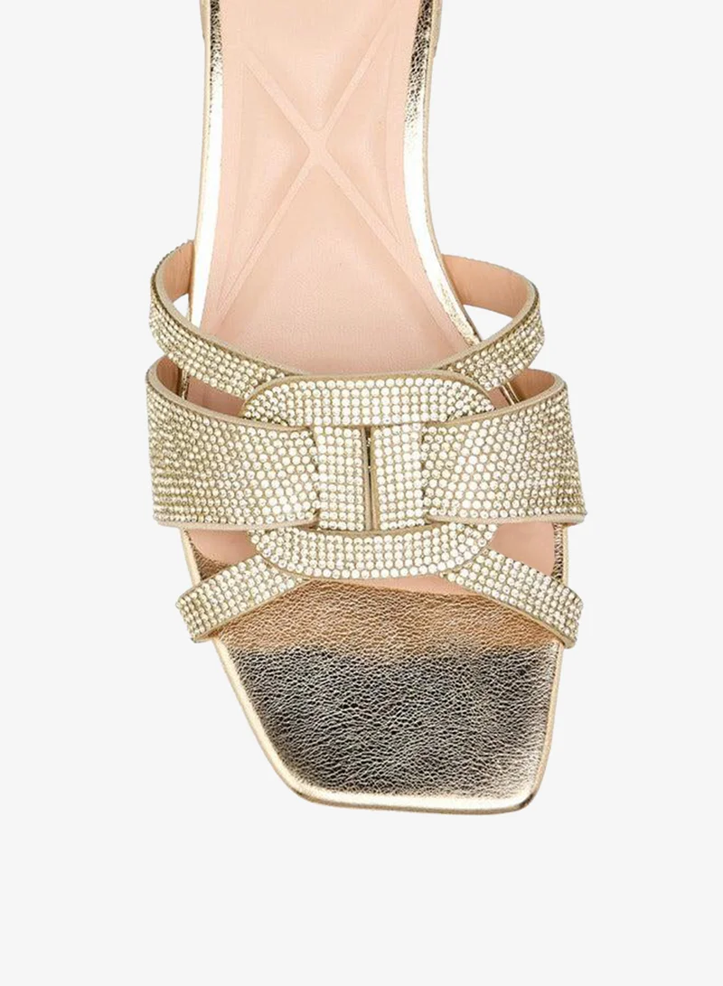 Celeste Gold Women Block Heel Sandals Ramadan Collection for Women | Best Price UAE