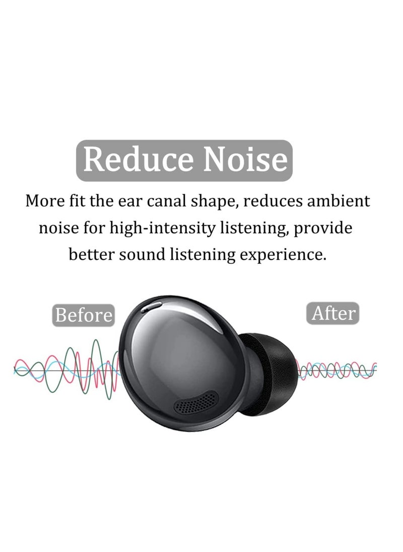 XICEN 3 Pairs Memory Foam Galaxy Buds 2 Pro Ear Tips Buds S M L 3 Size Replacement  Earbuds Compatible with Samsung Galaxy Buds Pro 2 Pro Black  - Image 4