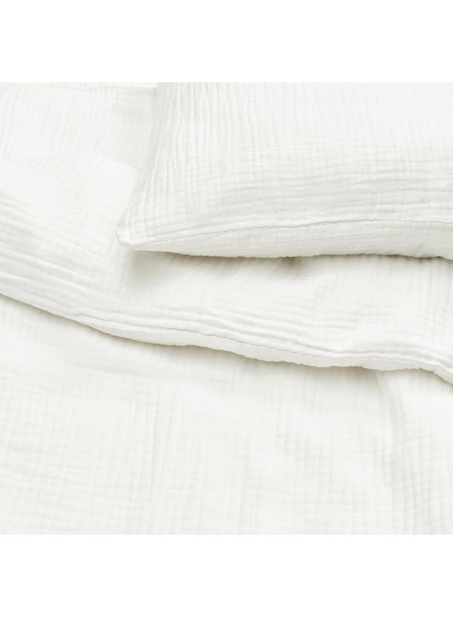 erorex Duvet cover and 2 pillowcases, white, 240x220/50x80 cm - Image 2