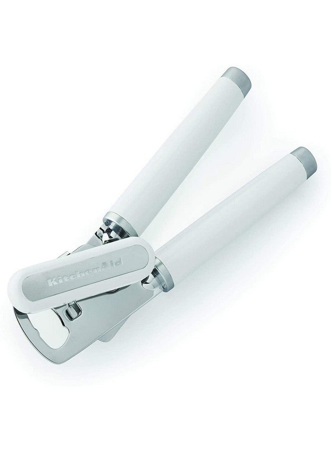 KitchenAid Classic Multifunction Can Opener and Bottle Opener Easy to Use, Razor Sharp Stainless Steel Cutting Wheel, Soft Ergonomic Handles, White - Image 2
