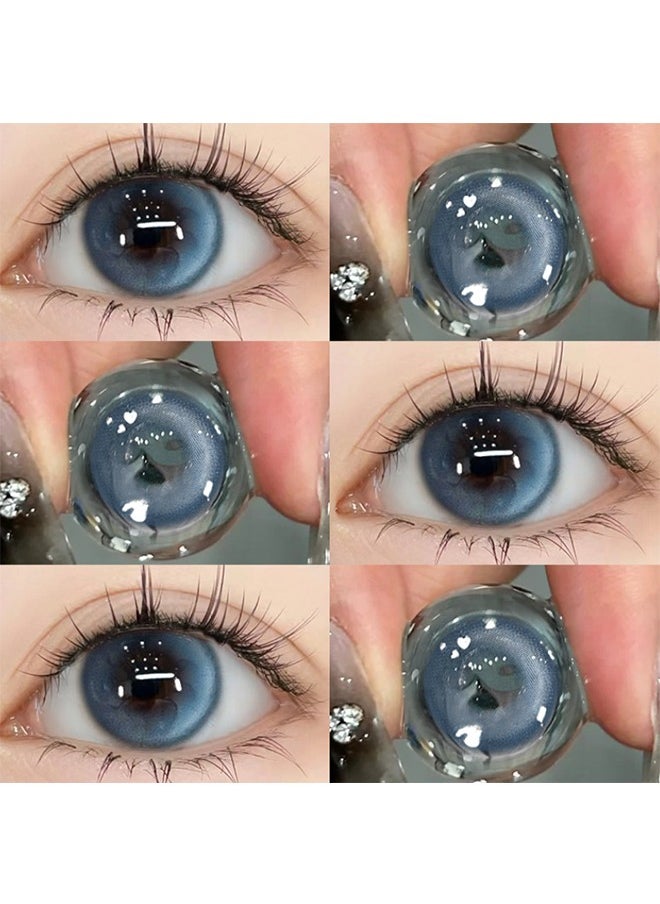 HAVEN Crystal Blue Yearly glasses，color glasses 14.2MM ， can be used for 12 months 1 pair of 2 Blue Glasses  - Image 2
