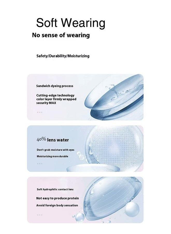HAVEN Crystal Blue Yearly glasses，color glasses 14.2MM ， can be used for 12 months 1 pair of 2 Blue Glasses  - Image 3