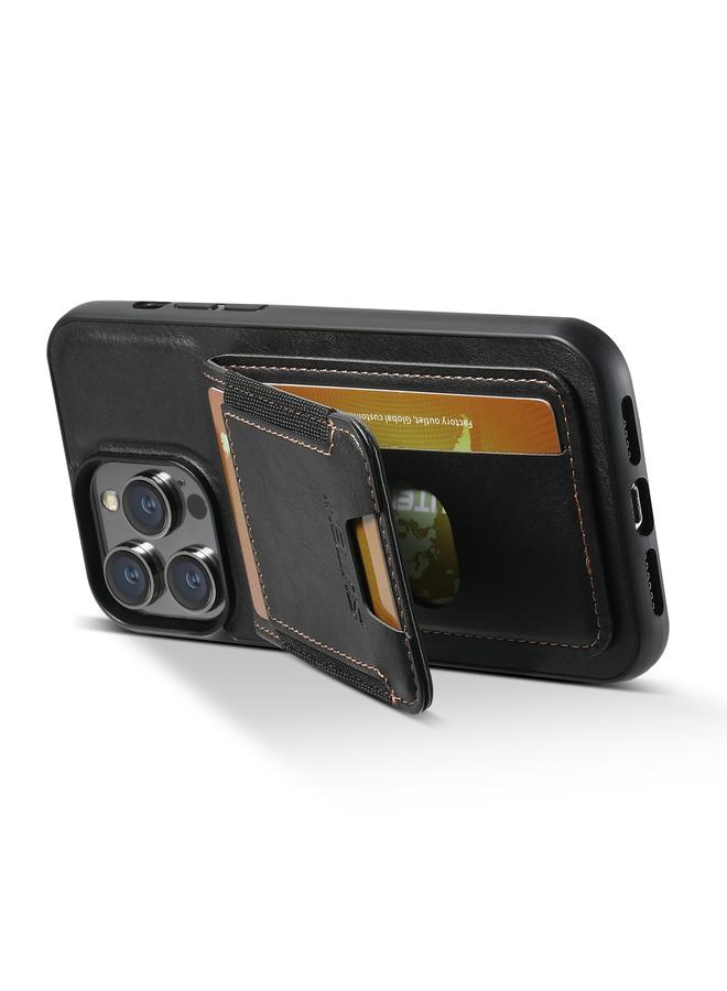 Suteni Case For iPhone 11 Pro H03 Oil Wax Leather Wallet Stand Back Phone Case - Image 4