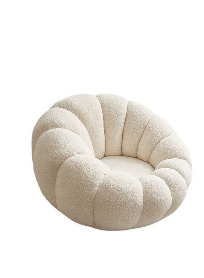 Magic Pumpkin Style Lamb Fleece Lazy Sofa with Pedal Sofa - Image 3