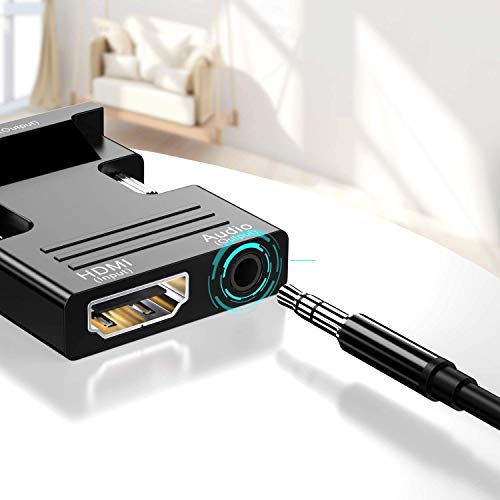 ETZIN HDMI to VGA Adapter Converter, Audio Output Computer Set-top Box Connector Dongle for Laptop, PC, Monitor, Projector, HDTV, Chromebook, Roku, Xbox -3.5mm Stereo Cable Included EPL-476H - Image 3