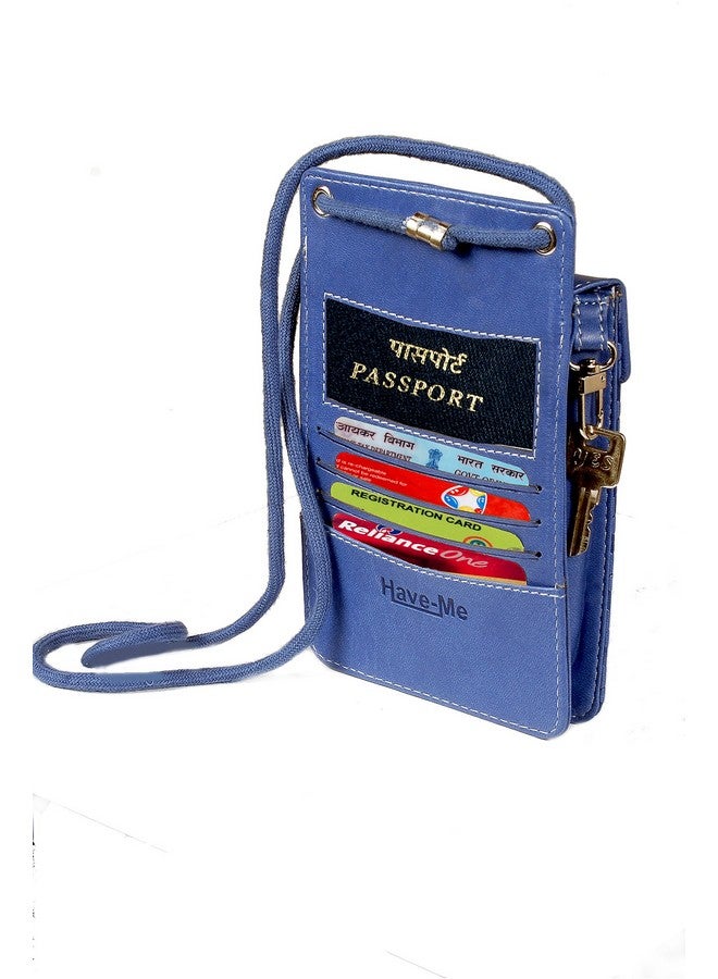 Sukeshcraft Passport Holder for Jumbo Passport (Sky Blue) - Image 1