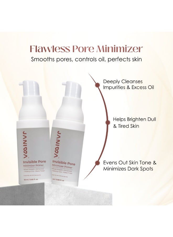 JANIWA Invisible Pore Minimizer Primer – Matte Face Primer for Oily Skin, Oil Control, Pore Minimizer & Long-Lasting Smooth Makeup Base (18ml) - Image 5