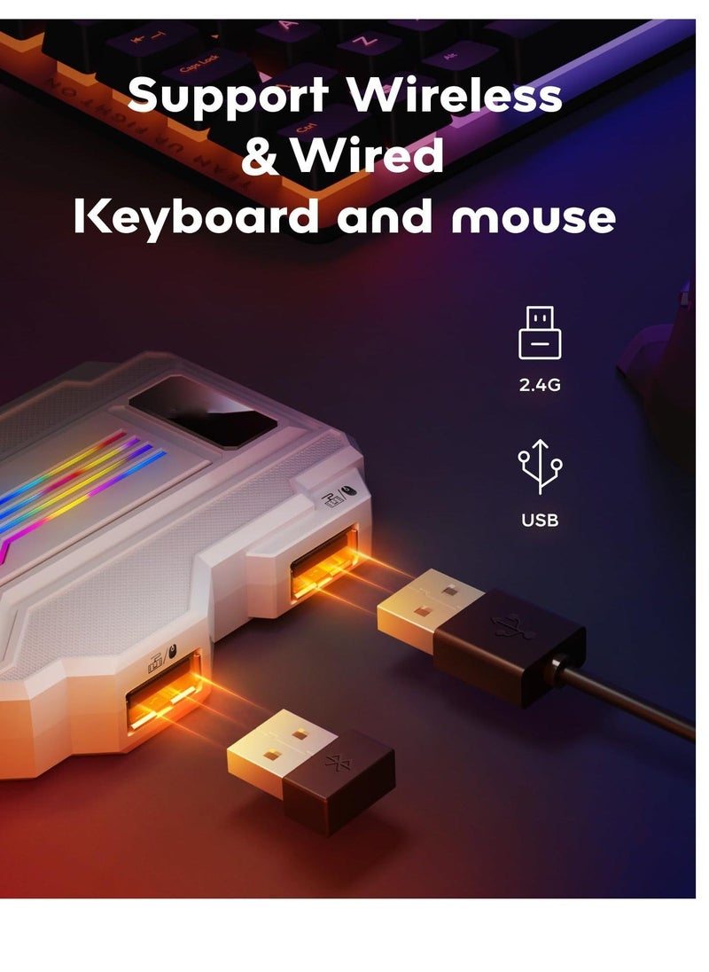 Generic - Keyboard Mouse Adapter for PC Game Controller Emulator for PC, PS4, PS3, Switch, Xbox One, Xbox 360, Xbox Series S/X, Advanced Crossover Gaming Converter, Supports Headphones, App Customization - Image 1