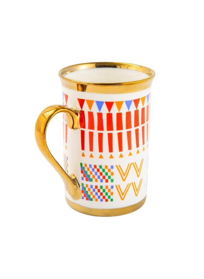 AL SANIDI Al-Qatt Al-Asiri inscription cup, Coffee cup for trips and travel, White, capacity 330 ml  - Image 2