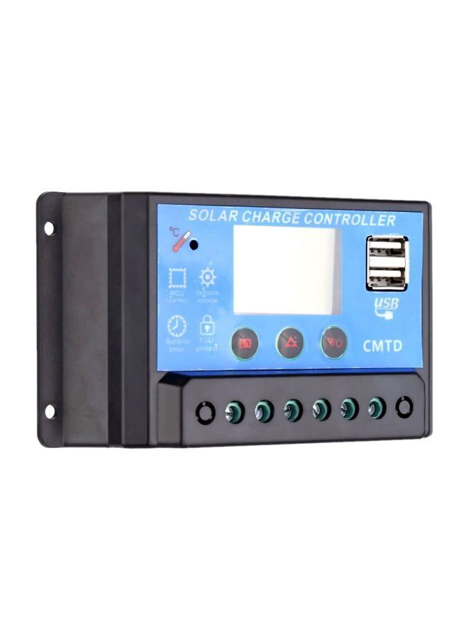 NIBEMINENT LCD Solar Charge Controller Black/Blue 14x4x8centimeter  - Image 5