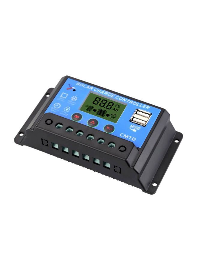 NIBEMINENT LCD Solar Charge Controller Black/Blue 14x4x8centimeter  - Image 4