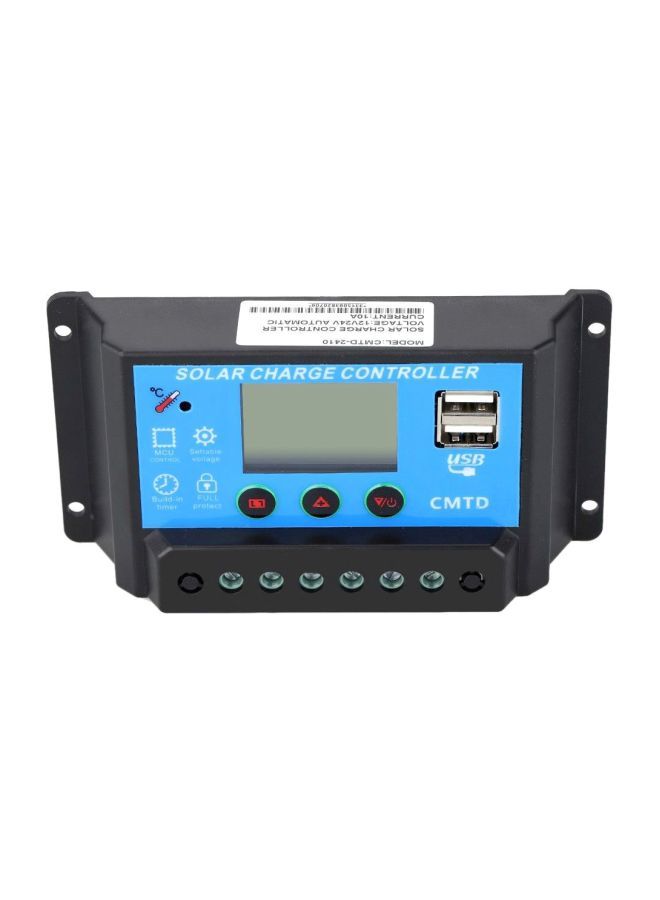 NIBEMINENT LCD Solar Charge Controller Black/Blue 14x4x8centimeter  - Image 3