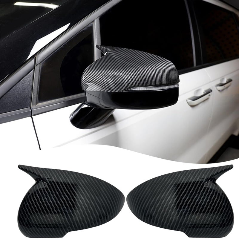 MUXEE Side Mirror Coverfor Kia Rio 2012 2013 2014 2015 2016 20172PCS Turn Signal housing Cover Sets car Accessories Carbon Fiberwith Turn Signal Cutout