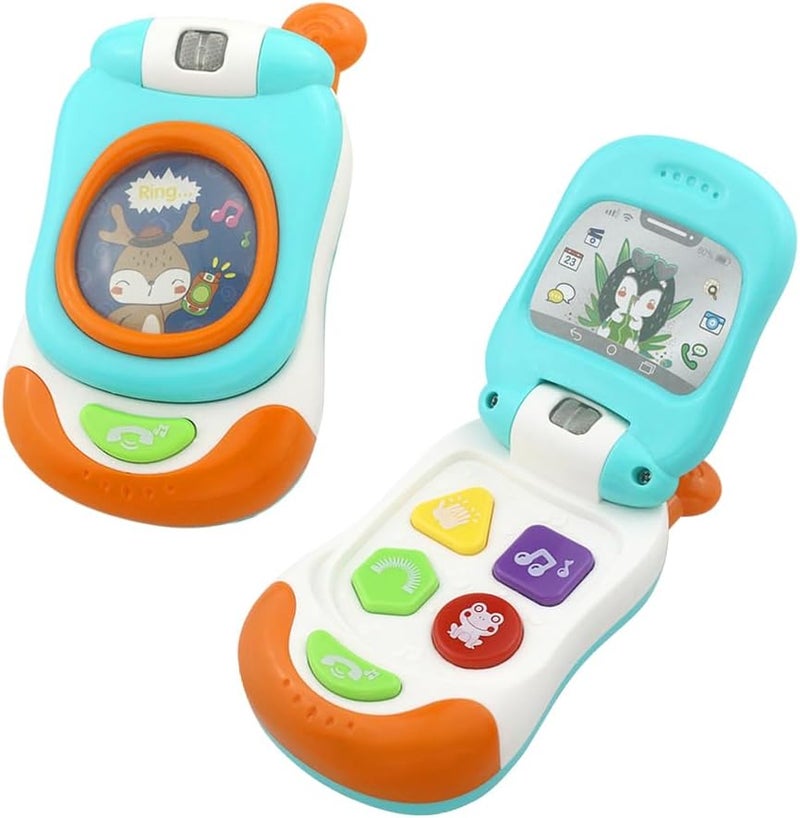 Caterbee Baby Phone Toy with Music and Light, Multi-Colour (Blue) - Image 1
