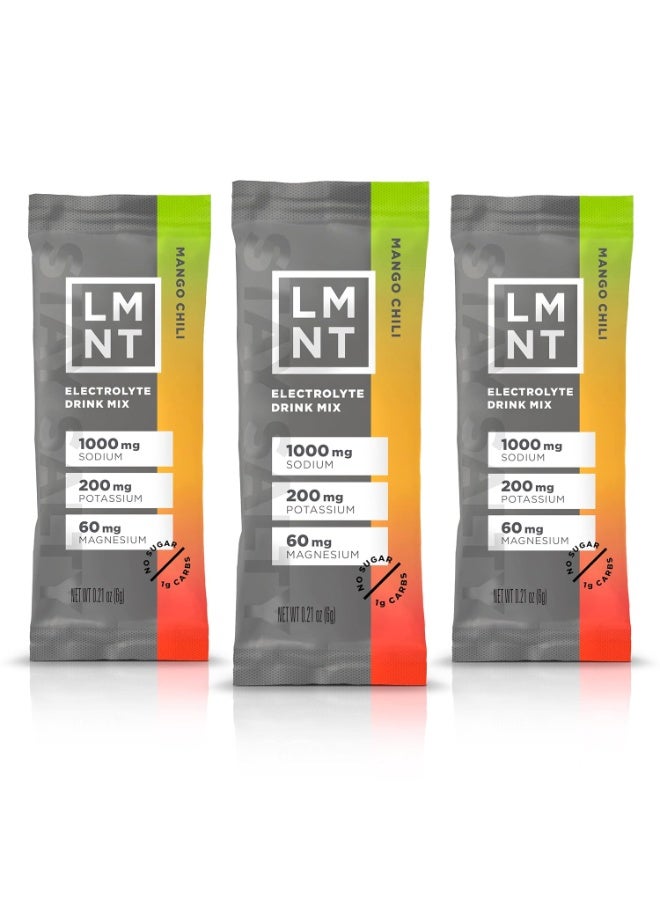 Elemental Labs LMNT Electrolyte Drink Mix, Mango Chili, 30 Stick Packs - Image 1