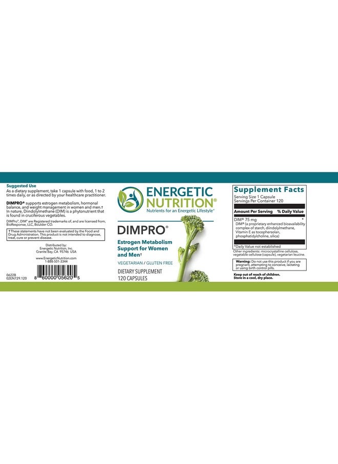 Energetic Nutrition - Dimpro Bioresponse Dim 75 Mg 120 Caps 1 Bottle - Image 1