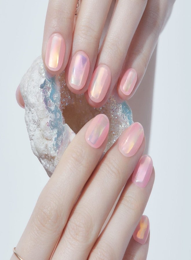 Dashing Diva Glaze Nail Strips - Pink Dew | Works with Any LED Nail Lamp | Long Lasting, Chip Resistant, Semicured Gel Nail Strips | Contains 34 Salon Quality Nail Wraps, 1 Prep Pad, 1 Nail File - Image 4