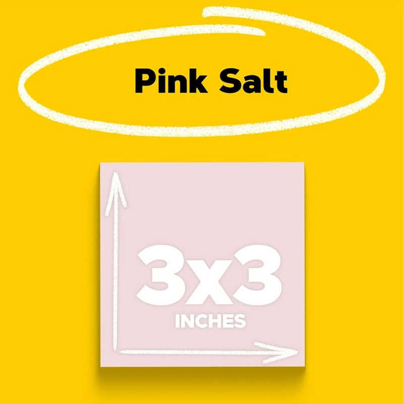Post It Super Sticky Notes, 5 Sticky Note Pads, 3 x 3 in., School Supplies, Office Products, Sticky Notes for Vertical Surfaces, Monitors, Walls and Windows, Pink Salt - Image 2