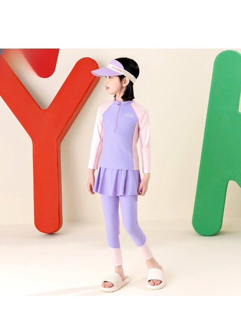 Children's One-Piece Exercise Beach Suit Swimsuit  - Image 1