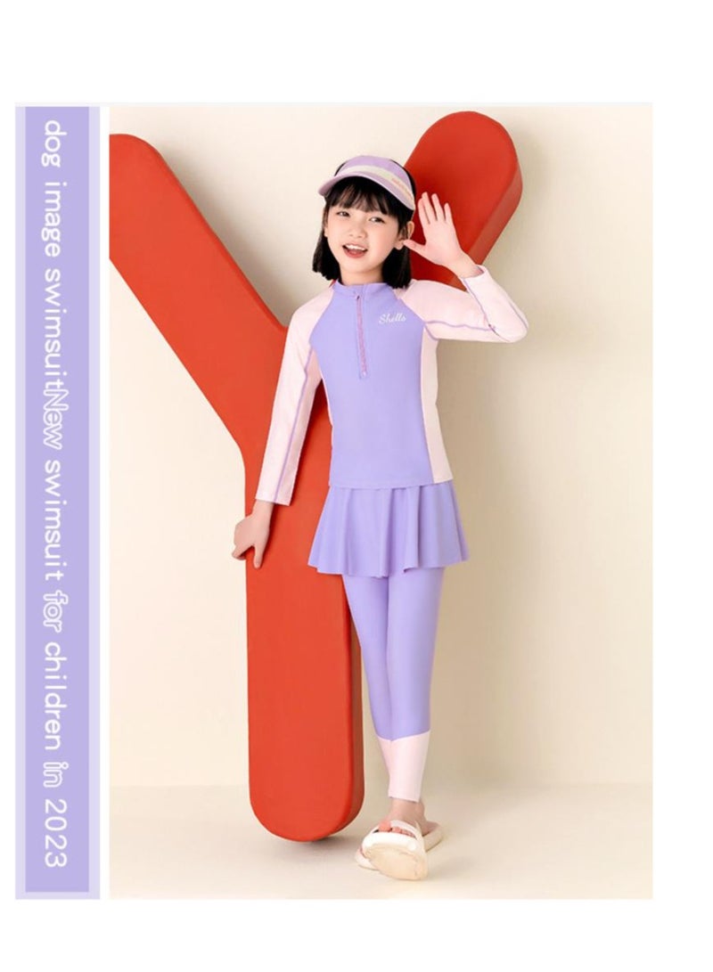 Children's One-Piece Exercise Beach Suit Swimsuit  - Image 3